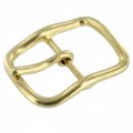 G4762 38mm Natural Brass, Center Bar Buckle, Solid Brass