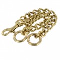 G9871 Natural Brass, Double Chain with Swivel Bolt Snap, Solid Brass