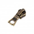 Riri Flach Zipper Pull, Antique Brass Plate AM, Fits Riri Metal 8 Zipper