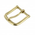 1035 1 1/4" Natural Brass, Heel Bar Buckle, Solid Brass-LL