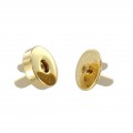 Magnetic Snap, 14mm Diameter, Gold Plated, 2.4 lbs (1.1 kg) Strength