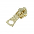Riri Flach Zipper Pull, Brass Plate GC, Fits Riri Metal 8 Zipper