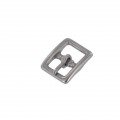 1097 3/8" Nickel Matte, Center Bar buckle, Solid brass