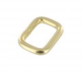 B1957 3/4' x 1/2" Natural Brass, Wire Formed Square Loop, Solid Brass-LL