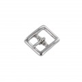 1097 3/8" Nickel Plate, Center Bar buckle, Solid brass