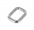 B1957 3/4"x 1/2" Nickel Plate, Wire Formed Square Loop, Solid Brass