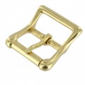 B6226 1 1/4" Natural Brass, Roller Buckle, Solid Brass
