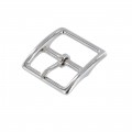 1097 1" Nickel Plate, Center Bar Buckle, Solid Brass