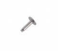 B1414 1/2" Nickel Matte, Back Post, Solid Iron