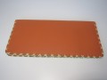 Leather Passport Case Orange with Green Trim