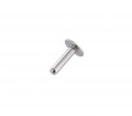 B1414 1/2" Nickel Plate, Back Post, Solid Iron