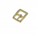 1097 3/8" Natural Brass, Center Bar buckle, Solid brass