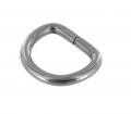 B1599 7/8" Nickel Matte, Wire Formed D-Ring, Solid Brass