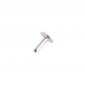 B1414 7/16" Nickel Plate, Back Post, Solid Iron