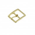 1097 3/4" Natural Brass, Center Bar Buckle, Solid Brass