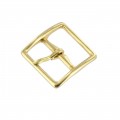 1097 26.8mm Natural Brass, Center Bar Buckle, Solid Brass