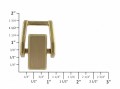 B2822/MGS Brushed Brass, Handle Holder