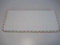 Leather Passport Case White with Natural Trim