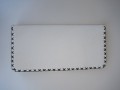 Leather Passport Case White with Black Trim