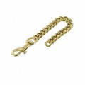 G7341 19 Links  Natural Brass, Swivel Bolt Snap w/Chain, Solid Brass