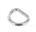 B1599 7/8" Nickel Plate, Wire Formed D-Ring, Solid Brass