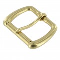 B1187 1 1/2" Natural Brass, Roller Buckle, Solid Brass