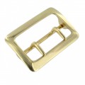 4430 2 1/4" Polished Brass, Double Tongue Buckle, Solid Brass