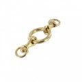 C4259 20mm Natural Brass, Swivel Snap with O-Ring, Solid Brass