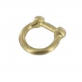 H06A Brushed Brass, Ring, Solid Brass