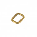 B1957 3/4' x 1/2" Antique Brass, Wire Formed Square Loop, Solid Brass-LL