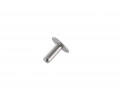 B1414 3/8" Nickel Matte, Back Post, Solid Iron