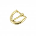 1018 3/4" Natural Brass, Heel Bar Buckle, Solid Brass