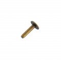 B1414 9/16" Antique Brass, Back Post, Solid Iron