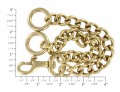 G9871 Natural Brass, Double Chain with Swivel Bolt Snap, Solid Brass