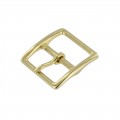 1097 1" Natural Brass, center Bar Buckle, Solid Brass