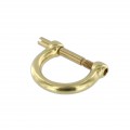 2014 3/4" Natural Brass, D-Ring, Solid Brass-LL