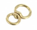 G6619 28mm Polished Brass, Double Swivel Loop, Solid Brass