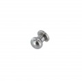 B1018 Nickel Plate, Collar Button, Solid Brass ***Requires the back post B-1414, sold separately***