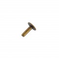 B1414 7/16" Antique Brass, Back Post, Solid Iron