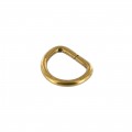 B1599 7/8" Antique Brass, Wired Formed D-Ring, Solid Brass-LL
