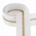 Metal 6 Riri Zipper, Continuous Chain, Cotton Dyeable, Brass Teeth (GO)