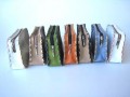 Cosmetic/Purse Small White With Orange Trim